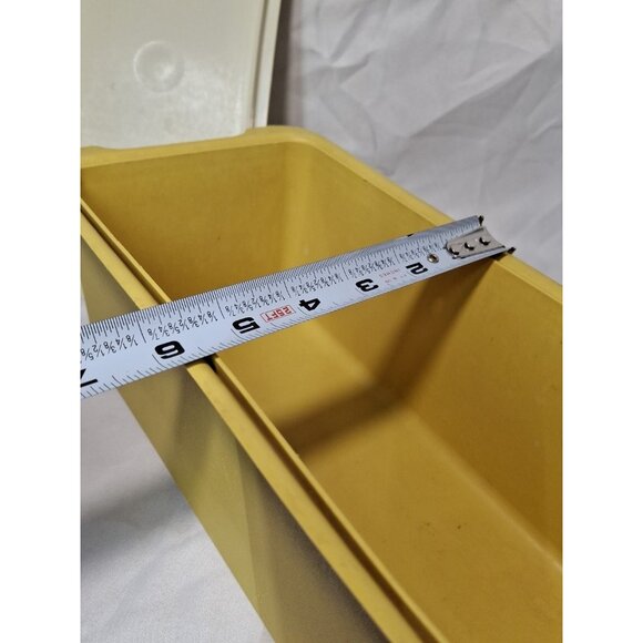 VTG Tupperware Rectangle Bread Box 171  with Lid Base 172 Harvest Gold Retro - Picture 9 of 9